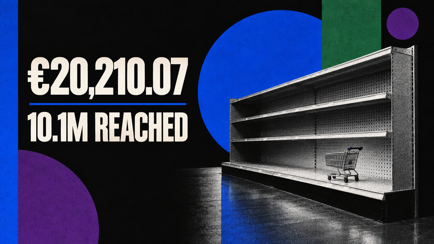 €20,210.07, 10.1 Million Reached, and a Blank Caption: Lidl Italia Holds Italy's Store Traffic Shelf Cover Image