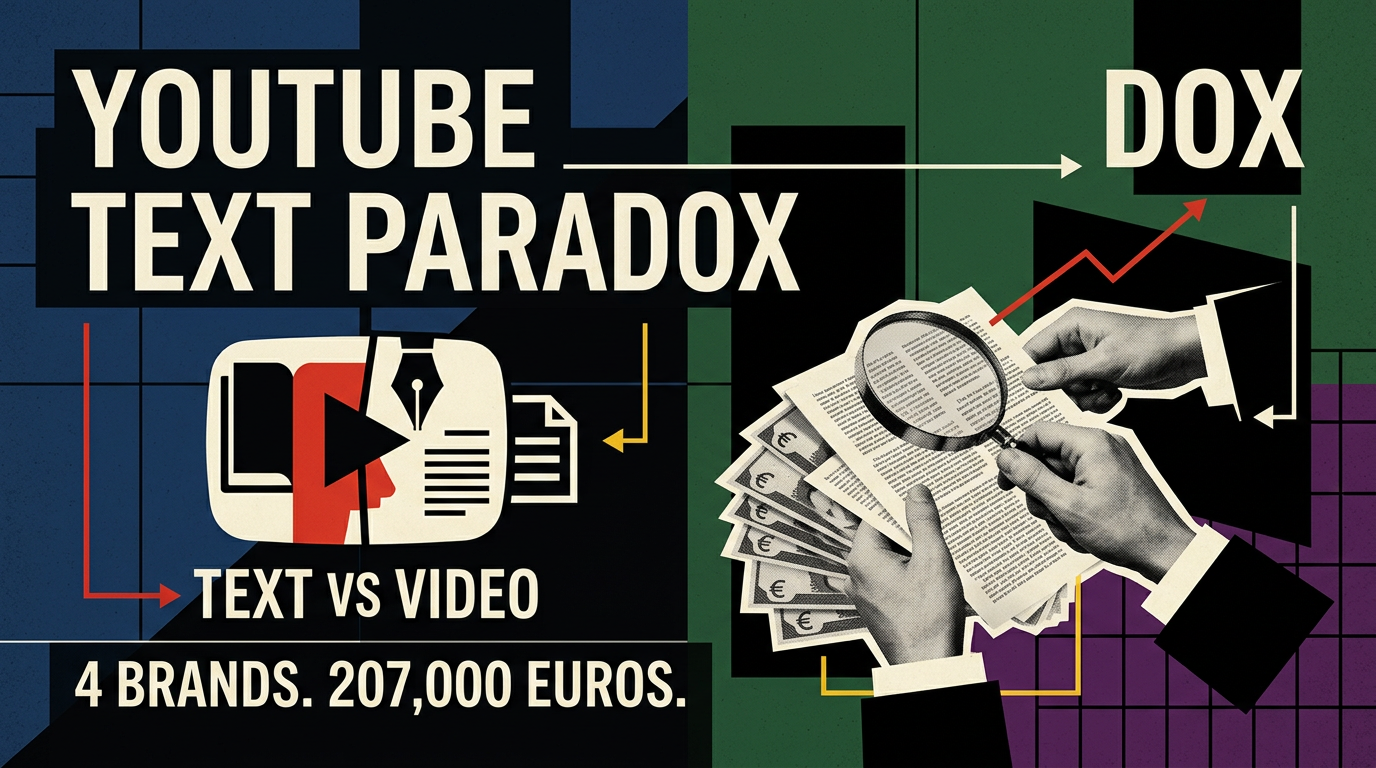 Data from 2,196 YouTube ads reveals a shocking strategy: brands are rapidly killing video tests while quietly scaling text ads with 28x the budget commitment.