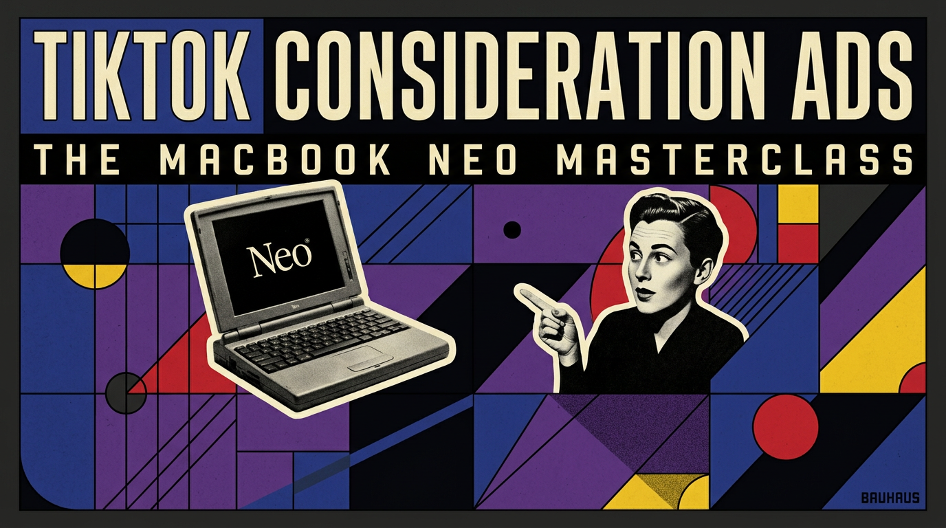 The $599 MacBook Neo: A Masterclass in TikTok Consideration Ads Cover Image